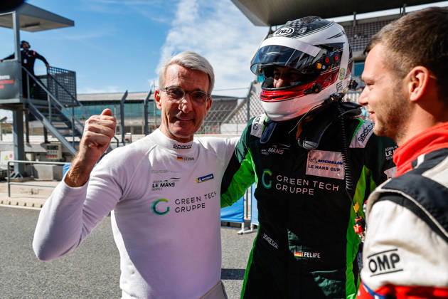 AUTO - MLC 2026 - PORTIMAO 71 AUST Stefan (ger), FERNANDEZ-LASER Felipe (ger), Rinaldi Racing, Ligier JS P325 - Toyota, LMP3 Pro Am, portrait podium, portrait celebration during the 6th round of the 2026 Michelin Le Mans Cup on the Autodromo Internacional do Algarve from October 8 to 10, 2026 in Portimao, Portugal - PortimaoPortugal  Copyright: xPauloxMariax