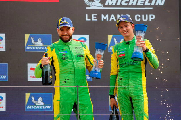 AUTO - MLC 2026 - PORTIMAO 34 BUKHANTSOV Alexander (uae), WINSLOW James (aus), Inter Europol Competition, Ligier JS P325 - Toyota, LMP3 Pro Am, podium, portrait celebration during the 6th round of the 2026 Michelin Le Mans Cup on the Autodromo Internacional do Algarve from October 8 to 10, 2026 in Portimao, Portugal - PortimaoPortugal  Copyright: xPauloxMariax