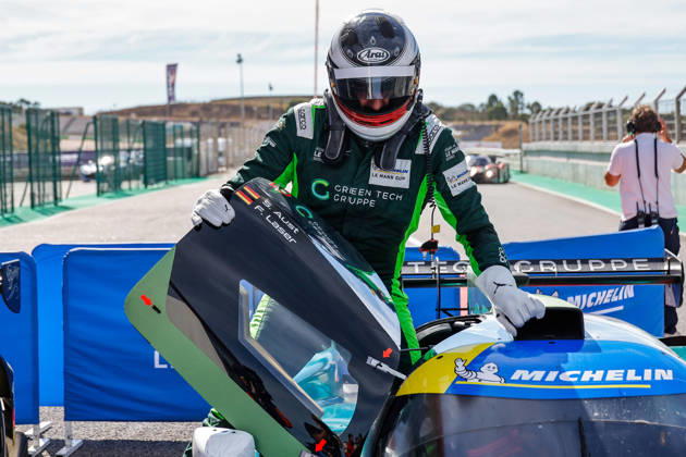 AUTO - MLC 2026 - PORTIMAO 71 AUST Stefan (ger), FERNANDEZ-LASER Felipe (ger), Rinaldi Racing, Ligier JS P325 - Toyota, LMP3 Pro Am, portrait podium, portrait celebration during the 6th round of the 2026 Michelin Le Mans Cup on the Autodromo Internacional do Algarve from October 8 to 10, 2026 in Portimao, Portugal - PortimaoPortugal  Copyright: xPauloxMariax
