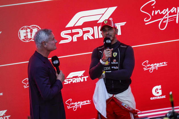F1 - SINGAPORE GRAND PRIX 2026 HAMILTON Lewis (gbr), Scuderia Ferrari SF-26, portrait during the 2026 Formula 1 Singapore Grand Prix, 17th round of the 2026 Formula One World Championship, WM, Weltmeisterschaft from October 9 to 11, 2026 on the Marina Bay Street Circuit, in Singapore, Singapore - SingaporeSingapore  Copyright: xJulienxDelfossex