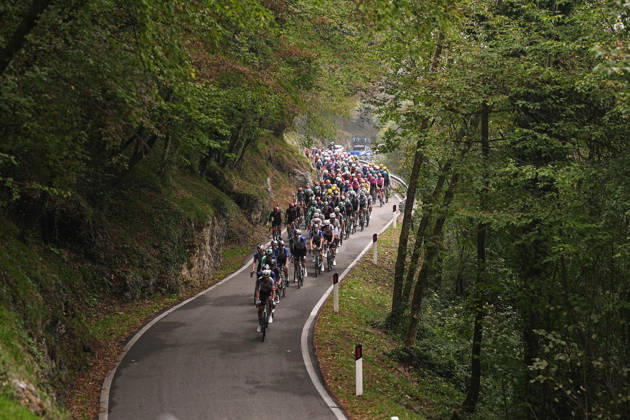 The race , Breakaway on the Val Piana climb during the 120th edition of the Il Lombardia, Tour of Lombardy cycling race, a 239 km one day race from Bergamo to Como on October 10, 2026, Italy.  Copyright: xMarcoxAlpozzi LaPressex