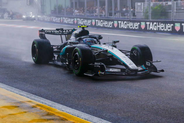 RECORD DATE NOT STATED 10th October 2026; Marina Bay, Singapore; Formula 1, Singapore Grand Prix, Sprint Race and Qualifying Day; Kimi Antonelli (12) of Italy and Mercedes-AMG PETRONAS Formula One Team DavidxAsh