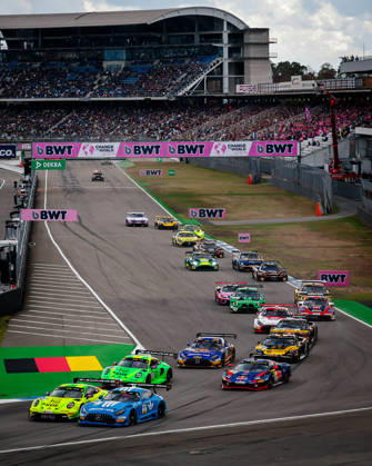 DTM, 15. + 16. Rennen Hockenheim 2026 91 Porsche 911 GT3 R (992), Manthey: Thomas Preining, 22 Mercedes-AMG GT3 EVO, Landgraf Motorsport: Lucas Auer - picture by Gruppe C Photography Sachsenring Germany Copyright: xGruppexCxPhotographyx