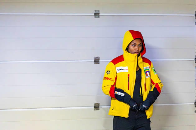 10.10.2026, GER, Bob Bobsport, Saison 26 27, Frauen, Zentrale Leistungspruefung im Bobsport Anschubtest Traditionell haben sich die deutschen Piloten im Bobsport gemeinsam mit ihren Anschiebern in Oberhof zum Kräftemessen getroffen. 98559 Oberhof LOTTO Thüringen EISARENA Oberhof Trainingshalle Startanlage Thüringen Deutschland