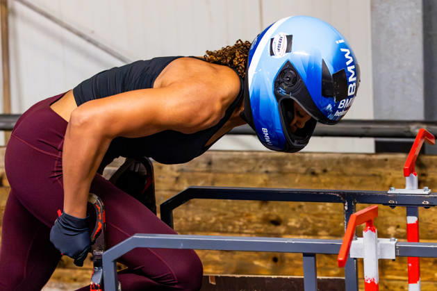 10.10.2026, GER, Bob Bobsport, Saison 26 27, Frauen, Zentrale Leistungspruefung im Bobsport Anschubtest Traditionell haben sich die deutschen Piloten im Bobsport gemeinsam mit ihren Anschiebern in Oberhof zum Kräftemessen getroffen. 98559 Oberhof LOTTO Thüringen EISARENA Oberhof Trainingshalle Startanlage Thüringen Deutschland