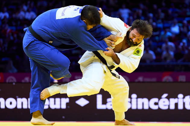 (L-R) Kanta Nakano (JPN), Tasoev Inal (RUS), OCTOBER 10, 2026 -Judo : World Judo Championships BAKU2026 Mens +100kg3rd Round match at National Gymnastics Arena in Baku, Azerbaijan.  aflo_354753611 KenxAsakurax
