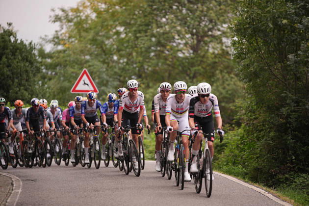 The pack riders climb during the 120th edition of the Il Lombardia, Tour of Lombardy cycling race, a 239 km one day race from Bergamo to Como on October 10, 2026, Italy.  Copyright: xMarcoxAlpozzi LaPressex