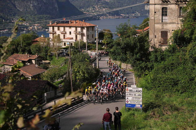 The pack riders on the Madonna del Ghisallo climb during the 120th edition of the Il Lombardia, Tour of Lombardy cycling race, a 239 km one day race from Bergamo to Como on October 10, 2026, Italy.  Copyright: xMarcoxAlpozzi LaPressex