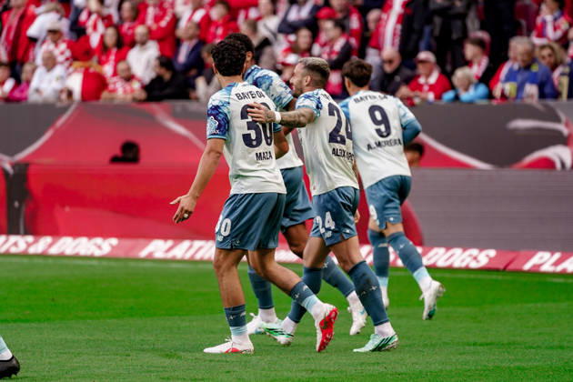 Deutschland: Fussball Saison 2026 2027 , 1. Bundesliga , 5. Spieltag , 1. FSV Mainz 05 vs. Bayer 04 Leverkusen - MEWA-Arena (Mainz) : Leverkusener Spieler jubeln zum 0:1 Führungstreffer, Tor, Torjubel, Jubel, Freude, Emotionen Mainz MEWA-Arena Deutschland Germany Copyright: xBennetxLongx