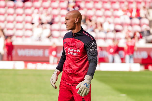 Deutschland: Fussball Saison 2026 2027 , 1. Bundesliga , 5. Spieltag , 1. FSV Mainz 05 vs. Bayer 04 Leverkusen - MEWA-Arena (Mainz) : Niklas Lomb (Bayer 04 Leverkusen, 36) Mimik, Gesichtsausdruck, Emotion Mainz MEWA-Arena Deutschland Germany Copyright: xBennetxLongx