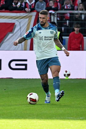 10.10.2026, xsltx, Fussball 1.Bundesliga, FSV Mainz 05 - Bayer 04 Leverkusen v.l. Robert Andrich (Bayer 04 Leverkusen) Freisteller (DFL DFB REGULATIONS PROHIBIT ANY USE OF PHOTOGRAPHS as IMAGE SEQUENCES and or QUASI-VIDEO) Mainz