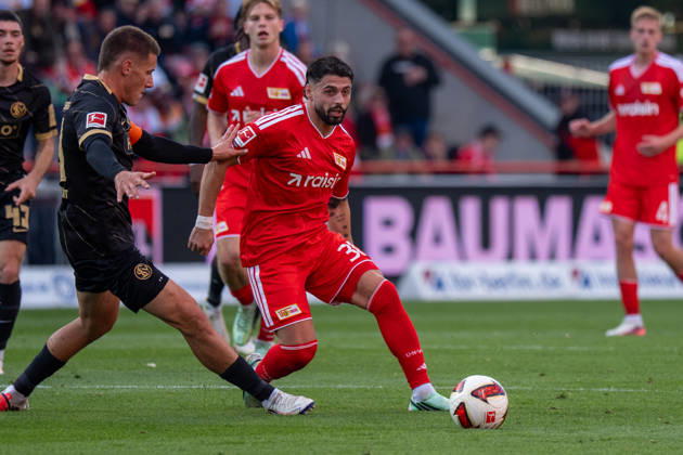 Deutschland: Fussball 1. Bundesliga, 5. Spieltag 2026 2027, 1.FC Union Berlin - SV Elversberg am 10.10.2026 in Berlin (Stadion An der Alten Försterei): Kastriot Imeri (1. FC Union Berlin, 30) am Ball Copyright: xSvenxHeidmannx