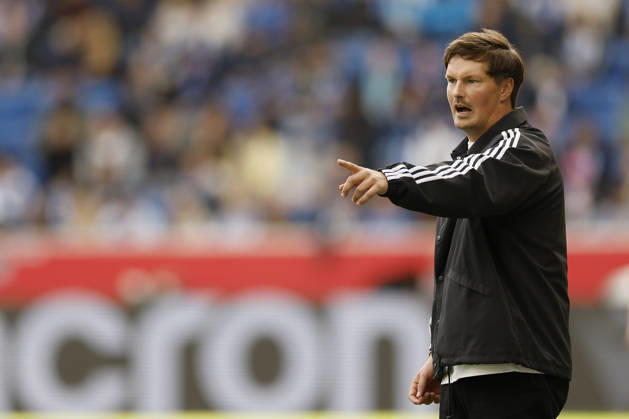 Trainer Merlin Polzin (HSV) im Bundesliga-Spiel zwischen der TSG 1899 Hoffenheim und dem Hamburger SV in der PreZero Arena, Sinsheim, Deutschland, am 10. Oktober 2026. in action during the Bundesliga match between TSG 1899 Hoffenheim and Hamburger SV at the PreZero Arena, Sinsheim, Germany, on October 10, 2026. DFB DFL REGULATIONS PROHIBIT ANY USE OF PHOTOGRAPHS AS IMAGE SEQUENCES AND OR QUASI-VIDEO, Copyright: HMBxMedia xHeikoxBecker