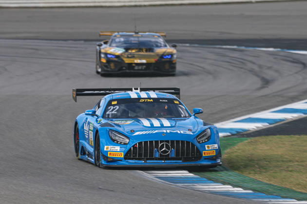 DTM (German Touring Car Championship) - 10.10.2026 - Round 8, Hockenheimringring on 10.10.2026. Lucas Auer (A Mercedes-AMG Team Landgraf, 22), Mercedes-AMG GT3 in front of Maximilian Paul (D TGI Team by GRT, 63), Lamborghini Temerario GT3 Baden-Württemberg Deutschland Copyright: xO.Frankex