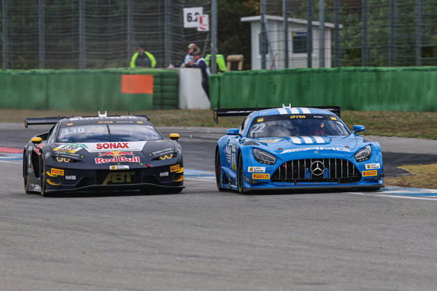 DTM (German Touring Car Championship) - 10.10.2026 - Round 8, Hockenheimringring on 10.10.2026. Lucas Auer (A Mercedes-AMG Team Landgraf, 22), Mercedes-AMG GT3 and Luca Engstler (D Red Bull Team Abt, 130), Lamborghini Temerario GT3 Baden-Württemberg Deutschland Copyright: xO.Frankex
