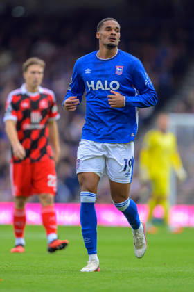IPSWICH, ENGLAND OCTOBER 10 - Emersonn of Ipswich Town during the Premier League game between Ipswich Town and Fulham at Portman Road on October 10, 2026 in Ipswich, England. (Photo by Keeran Marquis Sports Press Photo) Copyright: xKeeranxMarquis SPPx Sportspressphoto_SPR250831