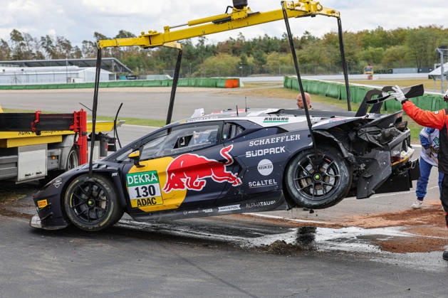 DTM (German Touring Car Championship) - 10.10.2026 - Round 8, Hockenheimringring on 10.10.2026. Accident : Luca Engstler (D Red Bull Team Abt, 130), Lamborghini Temerario GT3 Baden-Württemberg Deutschland Copyright: xO.Franke,xSportblen.dex