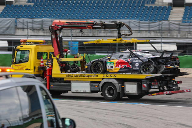 DTM (German Touring Car Championship) - 10.10.2026 - Round 8, Hockenheimringring on 10.10.2026. Accident Luca Engstler (D Red Bull Team Abt, 130), Lamborghini Temerario GT3 Baden-Württemberg Deutschland Copyright: xO.Frankex