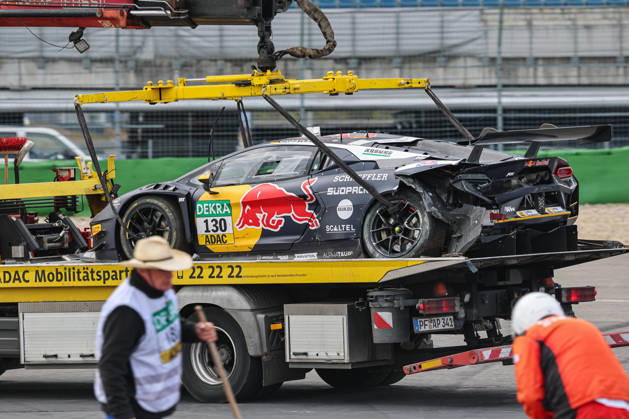 DTM (German Touring Car Championship) - 10.10.2026 - Round 8, Hockenheimringring on 10.10.2026. Accident Luca Engstler (D Red Bull Team Abt, 130), Lamborghini Temerario GT3 Baden-Württemberg Deutschland Copyright: xO.Frankex
