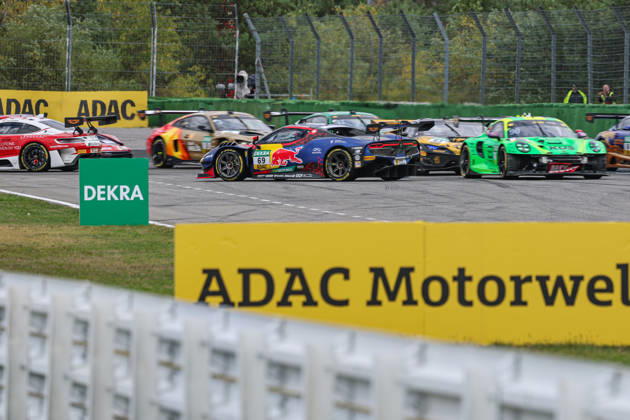 DTM (German Touring Car Championship) - 10.10.2026 - Round 8, Hockenheimringring on 10.10.2026. Accident in the hairpin: Thierry Vermeulen (NL Emil Frey Racing, 69), Ferrari 296 GT3 Evo, Marco Wittmann (D Schubert Motorsport, 11), BMW M4 GT3 Evo Baden-Württemberg Deutschland Copyright: xO.Frankex