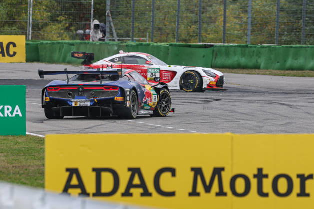 DTM (German Touring Car Championship) - 10.10.2026 - Round 8, Hockenheimringring on 10.10.2026. Accident in the hairpin: Thierry Vermeulen (NL Emil Frey Racing, 69), Ferrari 296 GT3 Evo, Tom Kalender (D Mercedes-AMG Team Landgraf, 84), Mercedes-AMG GT3 Baden-Württemberg Deutschland Copyright: xO.Frankex