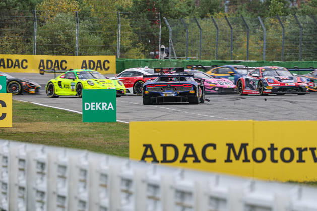 DTM (German Touring Car Championship) - 10.10.2026 - Round 8, Hockenheimringring on 10.10.2026. Accident in the hairpin: Thierry Vermeulen (NL Emil Frey Racing, 69), Ferrari 296 GT3 Evo, Marco Wittmann (D Schubert Motorsport, 11), BMW M4 GT3 Evo, Tom Kalender (D Mercedes-AMG Team Landgraf, 84), Mercedes-AMG GT3 Baden-Württemberg Deutschland Copyright: xO.Frankex