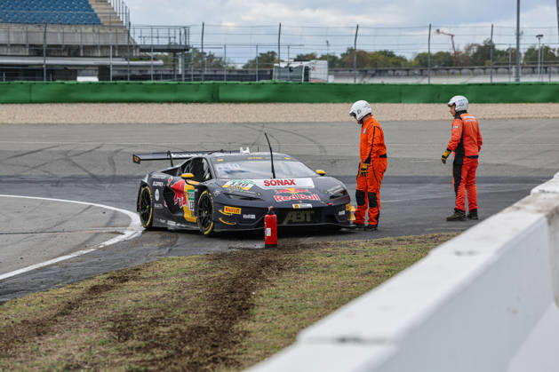 DTM (German Touring Car Championship) - 10.10.2026 - Round 8, Hockenheimringring on 10.10.2026. Accident : Luca Engstler (D Red Bull Team Abt, 130), Lamborghini Temerario GT3 Baden-Württemberg Deutschland Copyright: xO.Franke,xSportblen.dex