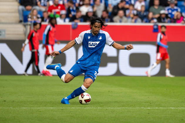 Koki Machida (TSG 1899 Hoffenheim). xettx, Deutschland, Sinsheim, 10.10.2026, Fussball, Bundesliga: TSG 1899 Hoffenheim vs Hamburger SV, Saison 2026 2027, 5. Spieltag, SNP Arena DFL DFB REGULATIONS PROHIBIT ANY USE OF PHOTOGRAPHS AS IMAGE SEQUENCES AND OR QUASI-VIDEO.