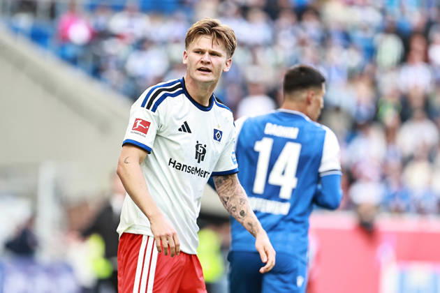 10.10.2026, xtvx, Fussball 1.Bundesliga, TSG 1899 Hoffenheim - Hamburger SV v.l. David Moller Wolfe (Hamburger SV) Portrait (DFL DFB REGULATIONS PROHIBIT ANY USE OF PHOTOGRAPHS as IMAGE SEQUENCES and or QUASI-VIDEO) Sinsheim