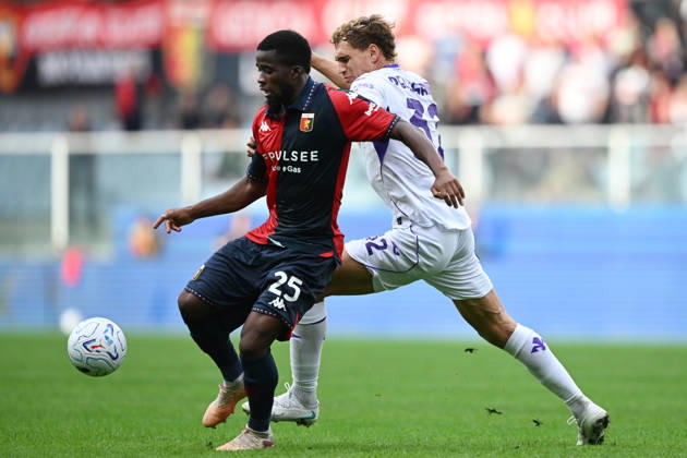 Mg Genova 10 10 2026 - campionato di calcio serie A Genoa-Fiorentina foto Matteo Gribaudi Image nella foto: Hamed Traore-Mateo Pellegrino 