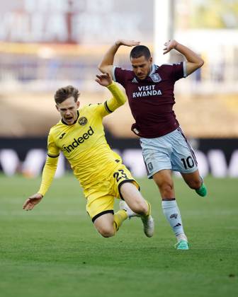 Keane Lewis-Potter of Brentford is fouled by Emi Buendia of Aston Villa Aston Villa v Brentford, Premier League, Football, Villa Park, Birmingham, UK - 10 Oct 2026Birmingham Villa Park United Kingdom EDITORIAL USE ONLY No use with unauthorised audio, video, data, fixture lists, club league logos or live services. Online in-match use limited to 120 images, no video emulation. No use in betting, games or single club league player publications. Copyright: xWillxCooper Shutterstockx 17206322aa