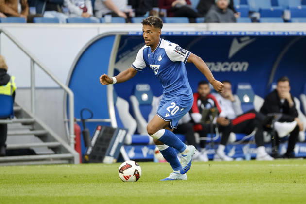 Bambase Conte (TSG Hoffenheim, 20) am Ball , Deutschland, Fussball, 1. Bundesliga, 5.Spieltag, 2026 2027, TSG Hoffenheim vs. Hamburger SV, 10.10.2026, Sinsheim SNP Arena Deutschland Copyright: xGrantxHubbsx