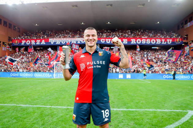 GenoaÕs Milutin Osmajic during the Serie A soccer match between Genoa and Fiorentina at the Luigi Ferraris Stadium in Genoa, Italy - Saturday, October 10, 2026. - Soccer .  Copyright: xTanoxPecoraro LaPressex