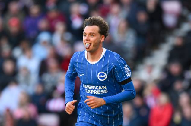 Maxim De Cuyper of Brighton & Hove Albion celebrates scoring their first goal Sunderland v Brighton & Hove Albion, Premier League, Football, Stadium of Light, Sunderland, UK - 10 Oct 2026Sunderland Stadium of Light United Kingdom EDITORIAL USE ONLY No use with unauthorised audio, video, data, fixture lists, club league logos or live services. Online in-match use limited to 120 images, no video emulation. No use in betting, games or single club league player publications. Copyright: xRichardxLee Shutterstockx 17205894an