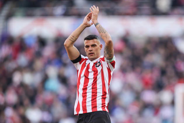 Sunderland v Brighton & Hove Albion - Premier League 2026 27 Granit Xhaka of Sunderland during the Premier League match between Sunderland and Brighton and Hove Albion at the Stadium of Light in Sunderland, on October 10, 2026. Sunderland Tyne and Wear United Kingdom  Copyright: xMIxNewsx originalFilename:fletcher-sunderla261010_npeI4.jpg