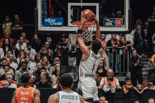 easyCredit Basketball Bundesliga, 5. Spieltag, Niners Chemnitz -Bayern München 10.10.2026 ab 16:00 Uhr Chemnitz, Chemnitz Arena Im Foto: 01 Oscar da Silva beim Dunking easyCredit Basketball Bundesliga, 5. Spieltag, Niners Chemnitz - Bayern München Chemnitz Sachsen Deutschland Copyright: xEHLxMedia MichelxKöhlerx 20261010-Niners-Chemnitz-Bayern-M__nchen-051