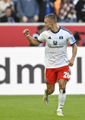 TOR zum 2:3 Miro Muheim Hamburger SV HSV (28) Torjubel TSG 1899 Hoffenheim vs Hamburger SV HSV 10.10.2026 DFL REGULATIONS PROHIBIT ANY USE OF PHOTOGRAPHS AS IMAGE SEQUENCES AND OR QUASI-VIDEO TSG 1899 Hoffenheim vs Hamburger SV HSV
