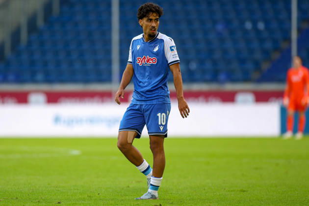 10.10.2026, GER, Fussball, Herren, 3. Liga, Saison 2026 2027, MSV Duisburg - TSG Hoffenheim II Yasin Zor (TSG II) schaut Copyright: xSvenxHanischx