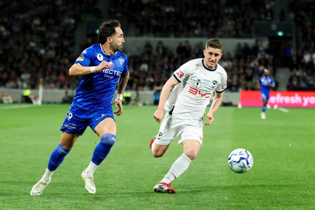 October 10, 2026, Melbourne, Victoria, Australia: MELBOURNE, AUSTRALIA - OCTOBER 10: Jordan Swibel of South Melbourne FC whilst playing Melbourne Victory FC during the Australia Cup Final match at AAMI Park on October 10, 2026 in Melbourne, Austr0alia. Melbourne Australia - ZUMAp121 20261010_zsp_p121_087 Copyright: xChrisxPutnamx