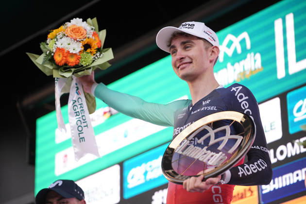 France s Paul Seixas of Decathlon CMA CGM Team winner of race during the 120th edition of the Il Lombardia, Tour of Lombardy cycling race, a 239 km one day race from Bergamo to Como on October 10, 2026, Italy.  Copyright: xMarcoxAlpozzi LaPressex