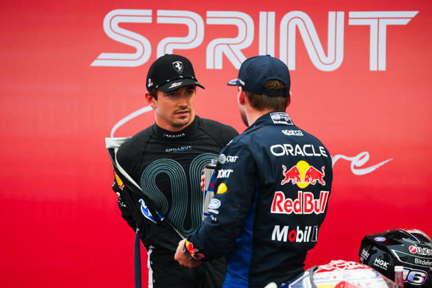 F1 - SINGAPORE GRAND PRIX 2026 LECLERC Charles (mco), Scuderia Ferrari SF-26, VERSTAPPEN Max (nld), Red Bull Racing Ford RB22, portrait during the 2026 Formula 1 Singapore Grand Prix, 17th round of the 2026 Formula One World Championship, WM, Weltmeisterschaft from October 9 to 11, 2026 on the Marina Bay Street Circuit, in Singapore, Singapore - SingaporeSingapore Copyright: xANTONINxVINCENTx
