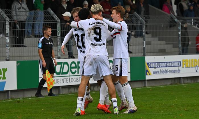 09.10.2026 - Fussball - Saison 2026 2027 - Regionalliga Bayern - 04. Spieltag: SpVgg Ansbach - 1. FC Nürnberg FCN II ( Club ) - DoGe - xdoxgex - Torjubel 1.FC Nürnberg U23 FCN II