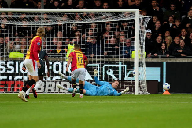 Eredivisie: Go Ahead Eagles v Sparta Rotterdam Deventer - Goalkeeper Michael Brouwer of Sparta Rotterdam looks dejected during the eighth competition round of the 2026 2027 Eredivisie season. The match is set between Go Ahead Eagles and Sparta Rotterdam at De Adelaarshorst on 10 October 2026 in Deventer, Netherlands. (Hero Images Danny de Groot) Copyright: xDannyxdexGrootx
