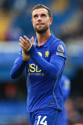 Jordan Henderson of Chelsea applauds fans at full time Chelsea v Bournemouth, Premier League, Football, Stamford Bridge, London, UK - 10 Oct 2026London Stamford Bridge United Kingdom EDITORIAL USE ONLY No use with unauthorised audio, video, data, fixture lists, club league logos or live services. Online in-match use limited to 120 images, no video emulation. No use in betting, games or single club league player publications.  Copyright: xSimonxDael Shutterstockx 17206021bp