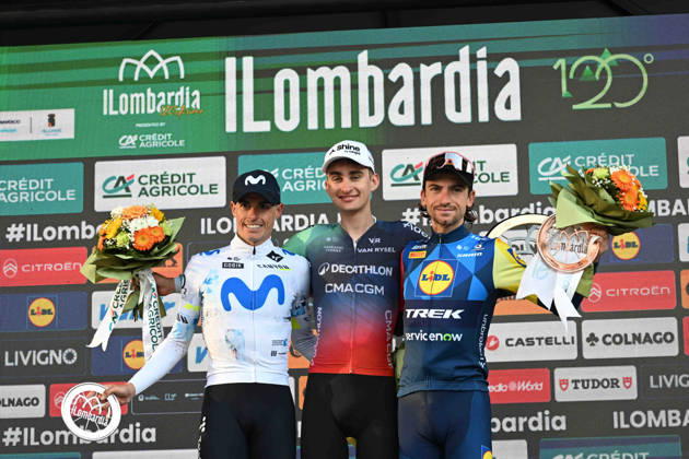 10-10-2026 Giro Di Lombardia; 2026, Decathlon - Cma Cgm; 2026, Movistar; 2026, Lidl - Trek; Seixas, Paul; Mas, Enric; Ciccone, Giulio; Como; 