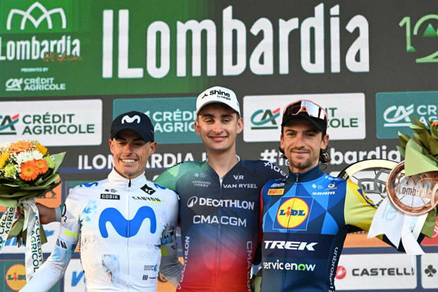 10-10-2026 Giro Di Lombardia; 2026, Decathlon - Cma Cgm; 2026, Movistar; 2026, Lidl - Trek; Seixas, Paul; Mas, Enric; Ciccone, Giulio; Como; 