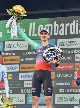 Road cycling, Rad, Radsport, Strasse - Il Lombardia 2026 - Paul Seixas Wins the Monument Solo Paul Seixas won the Monument solo during the ll Lombardia 2026, after attacking 18 km from the finish, making him the youngest winner in the history of the race, on October 10, 2026, in Bergamo, Italy. Photo byDavide Vaninetti IPA ABACAPRESS.COM Bergamo Italy  Copyright: xIPAxSport ABACAx