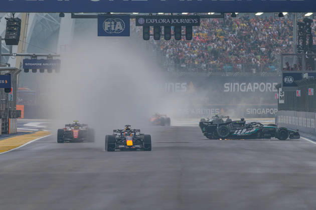 FORMULE 1 : Grand Prix de Singapour - 10 10 2026 63 George Russell (GBR) Mercedes-AMG PETRONAS Formula One Team (DEU) Mercedes W17 Mercedes, during the Formula 1 Singapore Grand Prix at the Marina Bay Street Circuit, Round 18 of the 2026 FIA Formula 1 World Championship, WM, Weltmeisterschaft 9-11 October 2026, Singapore (SGP). SINGAPORESingapore Copyright: xIANxBUNDEYx xMPSxAGENCYx x