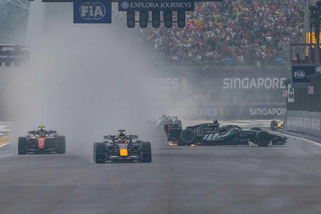FORMULE 1 : Grand Prix de Singapour - 10 10 2026 63 George Russell (GBR) Mercedes-AMG PETRONAS Formula One Team (DEU) Mercedes W17 Mercedes, during the Formula 1 Singapore Grand Prix at the Marina Bay Street Circuit, Round 18 of the 2026 FIA Formula 1 World Championship, WM, Weltmeisterschaft 9-11 October 2026, Singapore (SGP). SINGAPORESingapore Copyright: xIANxBUNDEYx xMPSxAGENCYx x