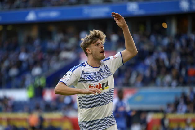 10.10.2026, GER, Fussball, Herren, 3. Liga, Saison 2026 2027, MSV Duisburg - TSG Hoffenheim II Frederik Christensen (Duisburg) gestikuliert, Gestik Duisburg schauinsland-reisen-Arena Nordrhein-Westfalen Deutschland Copyright: xAdrianxSchlüterx